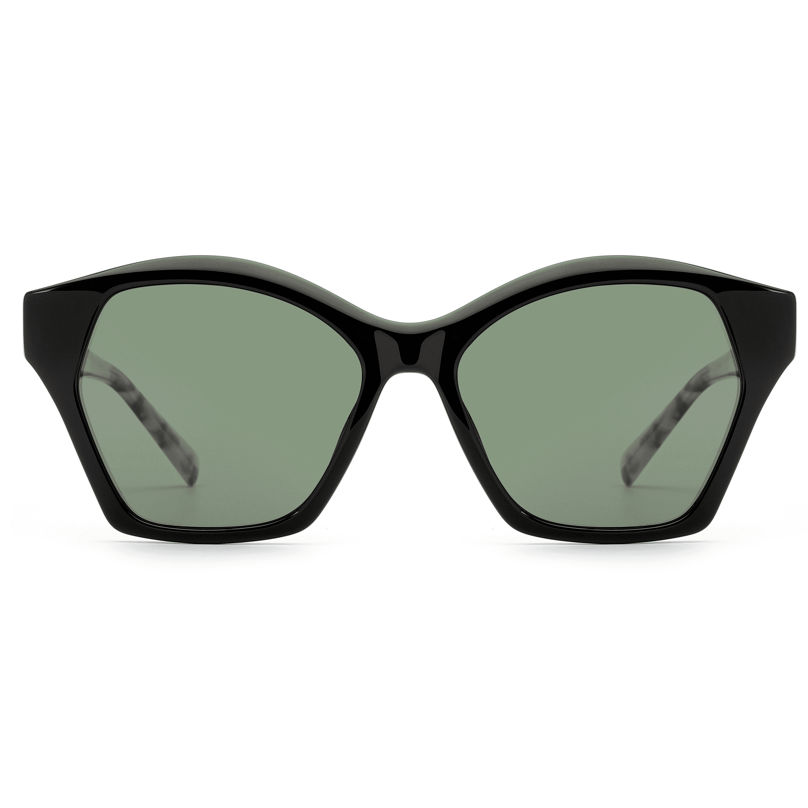 Clara - Black, Temple: Milk & Rose Ebony